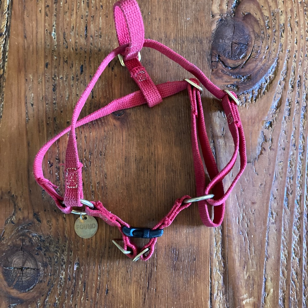 Found My Animal Dog Harness, Red, 100% Cotton, Size Medium, Made in the USA